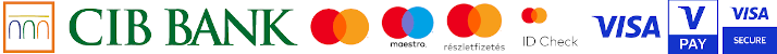 Elfogadott kártyák: MasterCard, VISA, VISA Electron, Maestro
